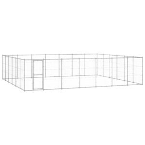 vidaXL Padoc pentru câini de exterior, 50,82 m², oțel galvanizat-1