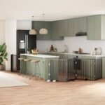 vidaXL Poartă câini pliabilă cu ușă 8 panouri negru 640 cm, lemn plop-1