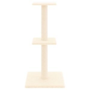 vidaXL Ansamblu de pisici cu stâlpi din funie de sisal, crem, 73 cm-3