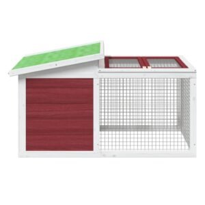 vidaXL Cușcă pentru iepuri cafeniu 100,5x54x55 cm lemn masiv de pin-3