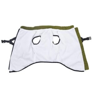vidaXL Haină câini cu ham impermeabilă reflectorizantă, verde kaki L68-3