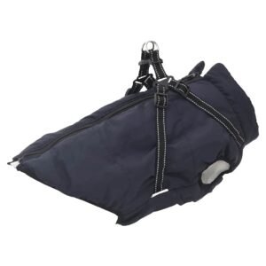 vidaXL Haină câini cu ham impermeabilă reflectorizantă, bleumarin, L48-1